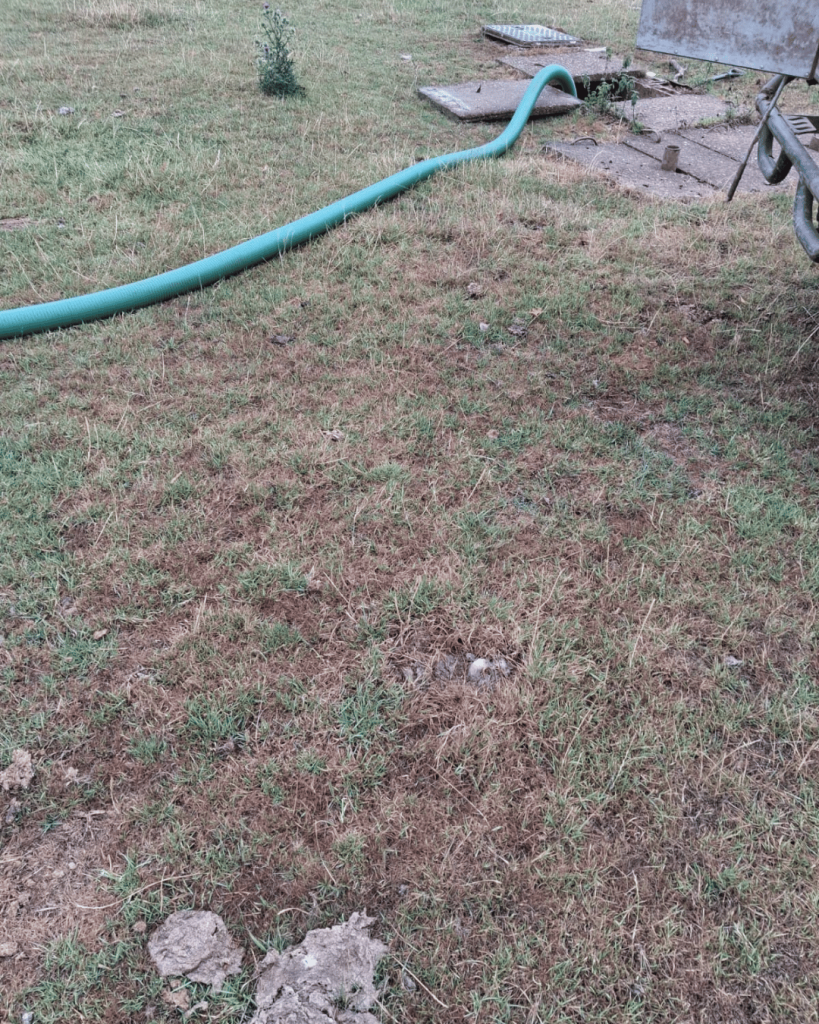 Septic tank being emptied by Morgan’s waste removal service in Monmouthshire