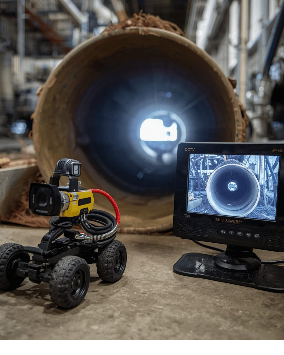 CCTV drain survey being carried out in Monmouth