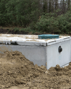 Septic tank installed at a rural property