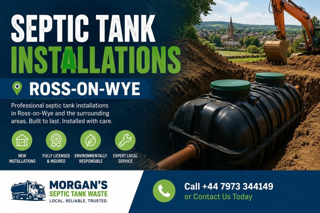 eptic tank installation in Ross-on-Wye by Morgan's Septic Tank Waste